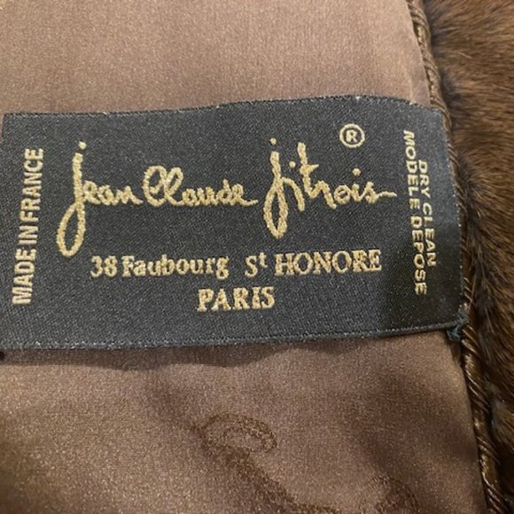 Jean Claude Jitrois Genuine Mink  Fur Coat Medium Length Dark Brown Size XL US/4 - Picture 12 of 16
